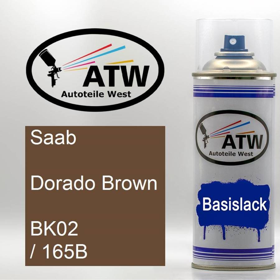 Saab, Dorado Brown, BK02 / 165B: 400ml Sprühdose, von ATW Autoteile West.